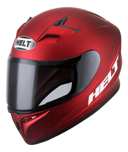 Capacete Integral Para Moto Polar Vermelho Fosco Helt Tamanho do capacete 58
