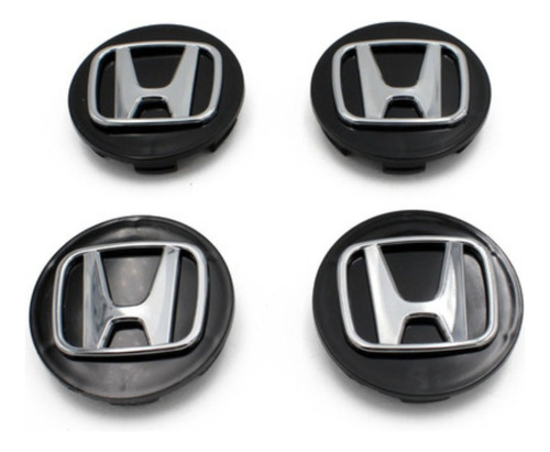 4 Tapas Centros Rin Para Honda Civic Accord Odyssey Crv 58mm