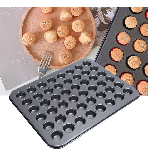 Mini Molde Redondo Antiadherente Para Hornear Cupcakes De 48