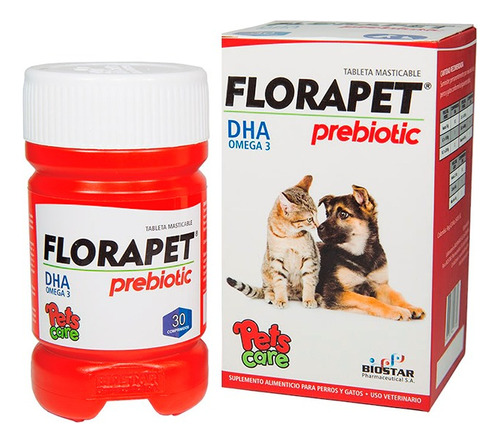 Florapet Fco X 30 Comprimidos (prebióticos) Mascotas