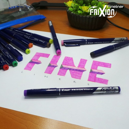 Imagen 2 de 5 de Marcadores Frixion Fineliner 12 Unids Para Pintar - Borrable