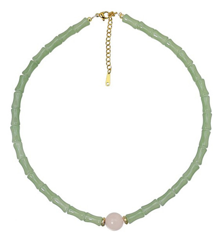 Yumfeel-collar De Jade Artificial, Cuentas De Tubojade Neckl