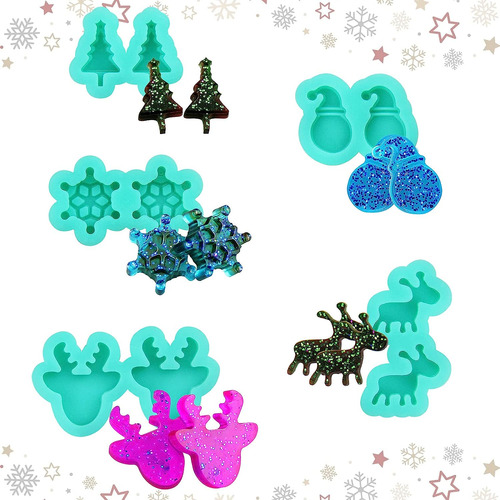 Moldes Para Artesanías De Aretes De Navidad Copos De Nieve