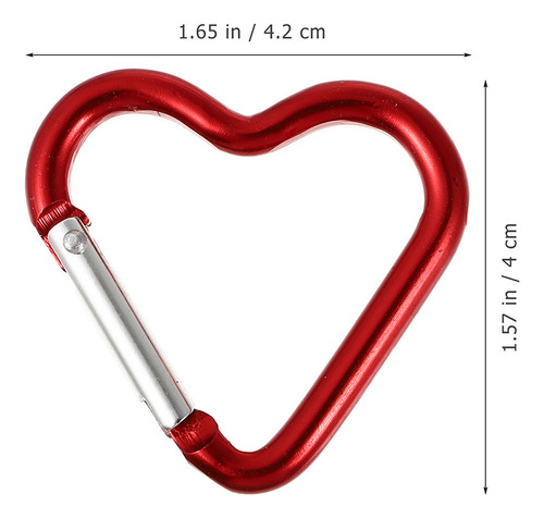 P Minibotón De Mosquetón Con Forma De Corazón Con Cierre,