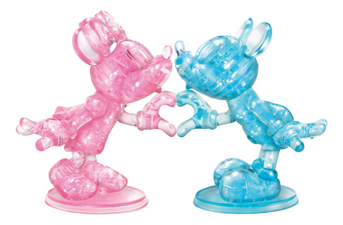 Rompecabezas De Cristal 3d Minnie Y Mickey Mouse 68 Piezas