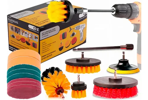 Kit 14 Escovas Rotativa Giratoria Limpeza Encaixa Uso Furadeira