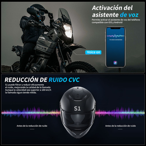 A Intercomunicador Audifono Cámara Bluetooth Para Casco Con