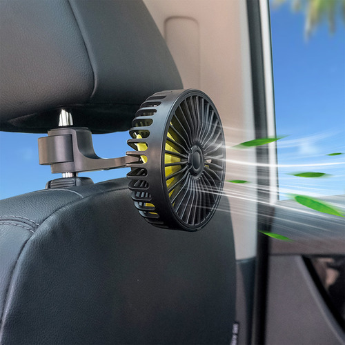 Ventilador De Coche En T, Ventilador Usb Con Clip De Rotació