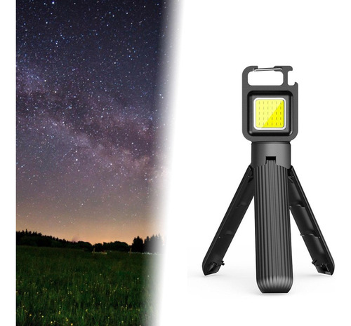 K Llavero Cob Con Potente Iluminación Plástico Con Trípode