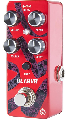 Pigtronix Octava V2 Micro Octave Fuzz Red - Bundido Con Cabl