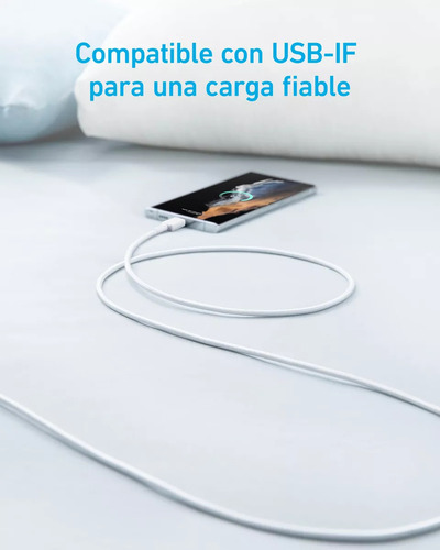 Cable Anker 322 Usb-a A Usb-c 0,9m Ultra Resistente Blanco