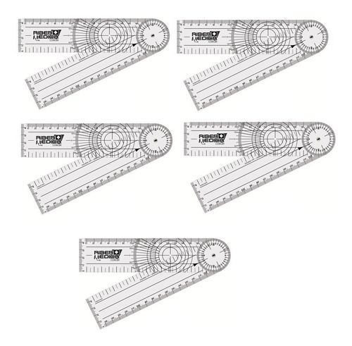 Kit C/ 6 Goniômetro Grande Fisioterapia Membros Articular