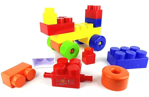 Brinquedo Educativo Mega Blocos de Montar 120 Peças - Pirlimpimpim