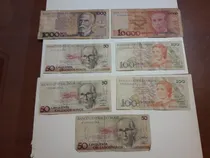 Comprar Lote De Billetes Brasil. Cruzados Y Cruzados Novos. Cant: 7.