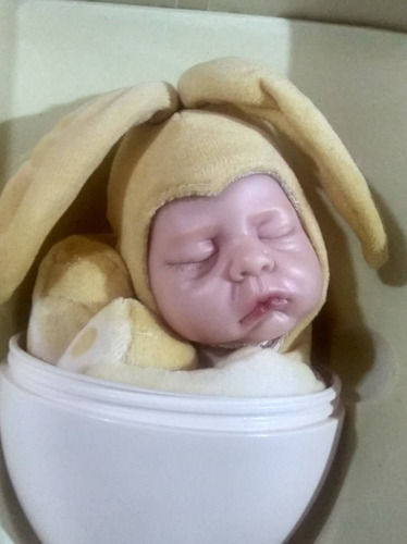Rara Boneca Bebê Anne Geddes Coelho Estilo Reborn No Ovo Col