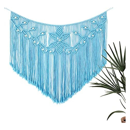 Tapiz De Macramé De 39x31 Pulgadas Tejido Mano De Boho...