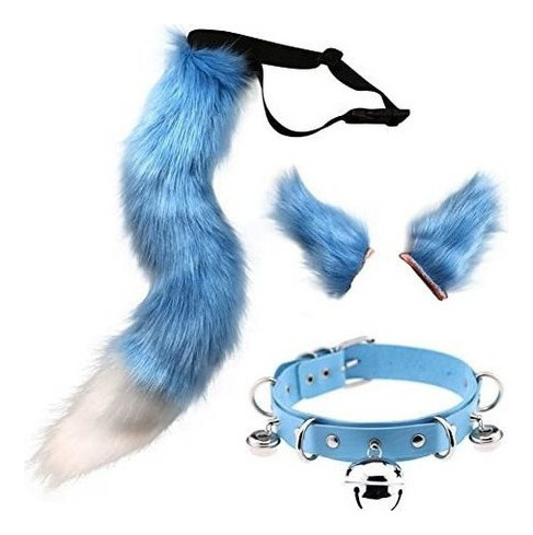 Disfraz De Zorro Lobo Con Orejas Y Cola De Gato Peludo