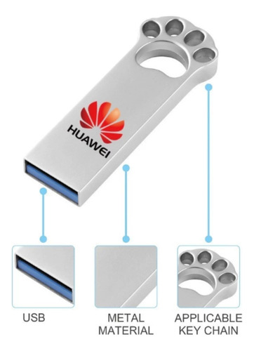 Huawei 3.0 Pie De Gato Usb Flash Drive 2tb Alta Velocidad Plateado 2tb