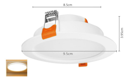 Lampara Tipo Panel Led Empotrar Calido 3000k 6w Ip20 15pzs