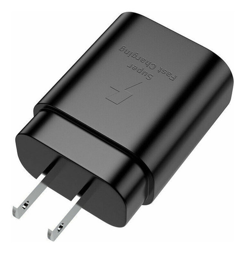 Cargador Cuadro 25w Carga Rápida Para Samsung Galaxy Android Negro