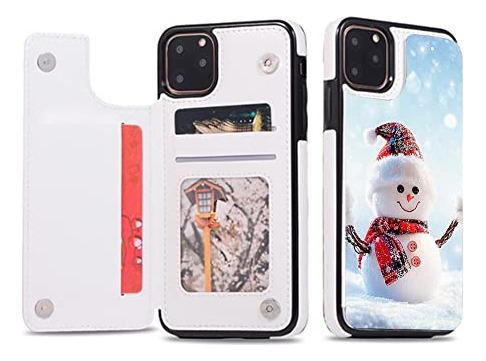 Funda Cartera Para iPhone 12 Pro Max Xmas Pattern (smiling S