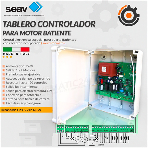 Tablero Electronico Seav 2212 Para Motor Batiente- Italiano