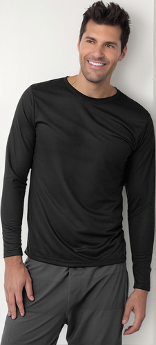 Playera Cuello Redondo Manga Larga 100% Poliester 2xl