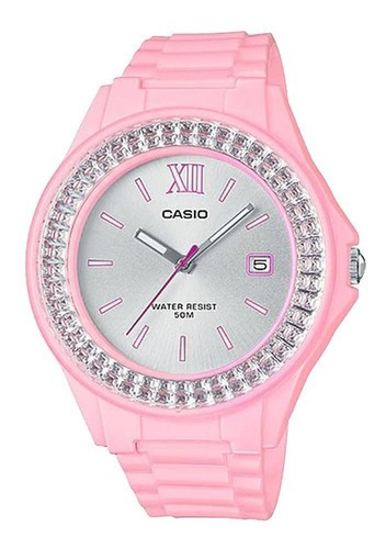Reloj Mujer Casio Lx-500h-4e4v Análogo Color de la correa Rosa Color del bisel Rosa Color del fondo Blanco