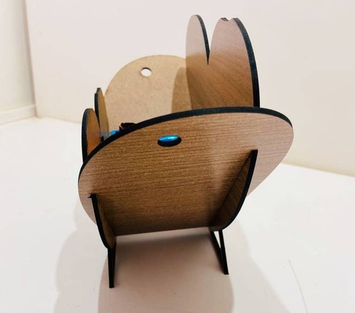 Imagem 7 de 7 de Cesta Coração 18cm Mdf Marrom 3mm - 10 Unidades