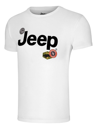 Playera Caballero Jeep Jpmc07 Blanco Manga Corta 128-145 T3