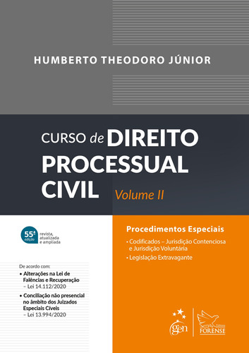 Curso de Direito Processual Civil - Vol. 2, de THEODORO Jr., Humberto. Editora Forense Ltda., capa mole em português, 2021