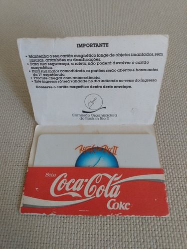 Ingresso Rock In Rio 1991 Original Guns N Roses Billy Idol
