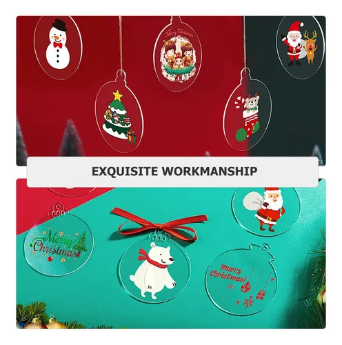 W Decoración De Bolas De Navidad, Acrílico, 72 Unidades
