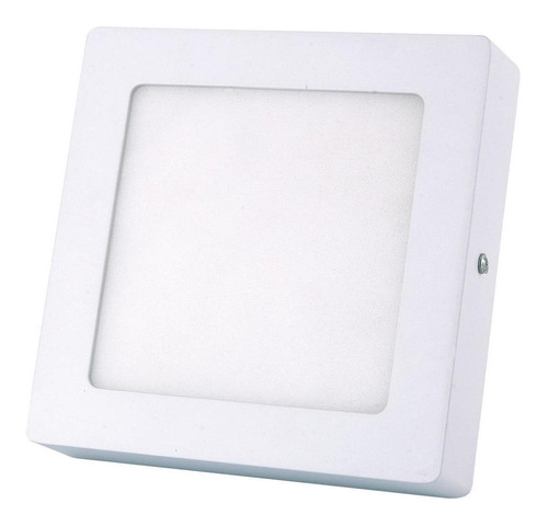 Panel Led Cuadrado 12w Sobrepuesto Blanco