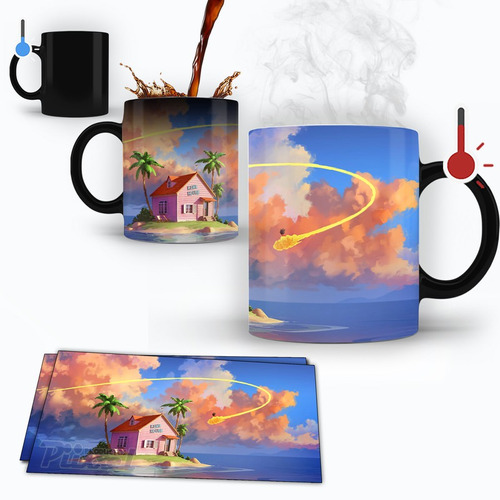 Taza Magica Kame House Maestro Roshi Goku Regalo Fanaticos