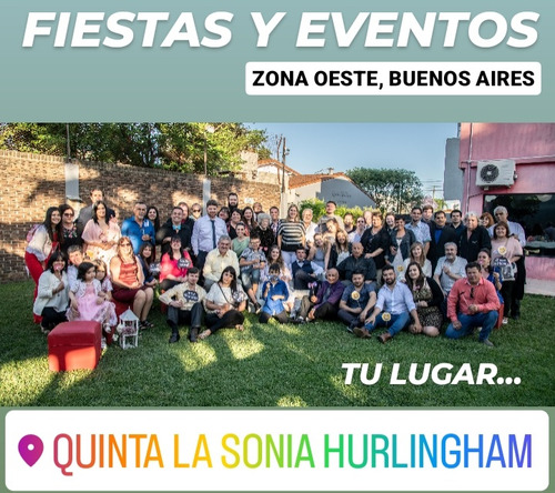Quinta Para Eventos Y Fiestas/zona Oeste/hurlingham/ Salon De Fiestas. A Minutos De Capital Y Al Rededores Cerca Del Shoping Plaza Oeste . / Exelente Ubicacion.