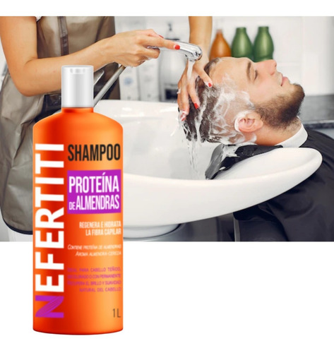 Nefertiti Shampoo Cabello Proteína De Almendras 1 Litro