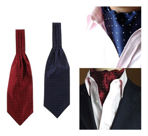 2 Piezas Hombres Formal Jacquard Auto Ascot