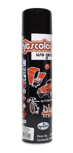 Tinta Spray Uso Geral E Automotivo 400ml - Preto Semi Brilho
