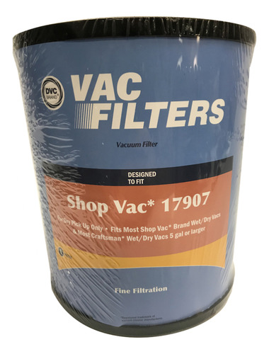 Dvc Blue Filter For Shop Vac / Craftsman Replaces Part N Aah