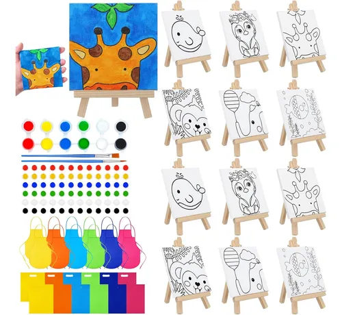 comprar Kit De Pintura Para Niños Con Lienzos Pre-dibujados Y Pincel