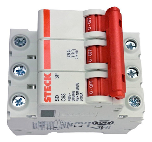 Kit C/2 - Disjuntor Steck ''din'' Tripolar 63a. C