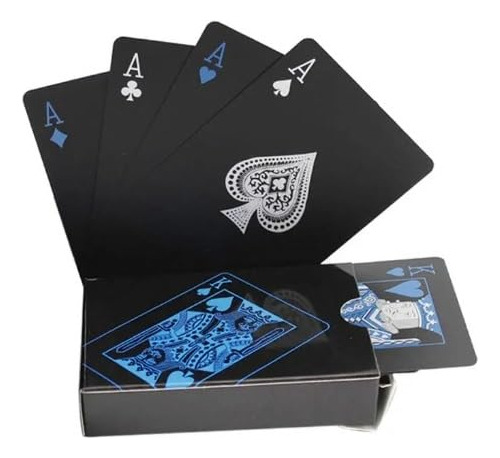 Baraja De Plástico Para Poker 100% Lavable Azul