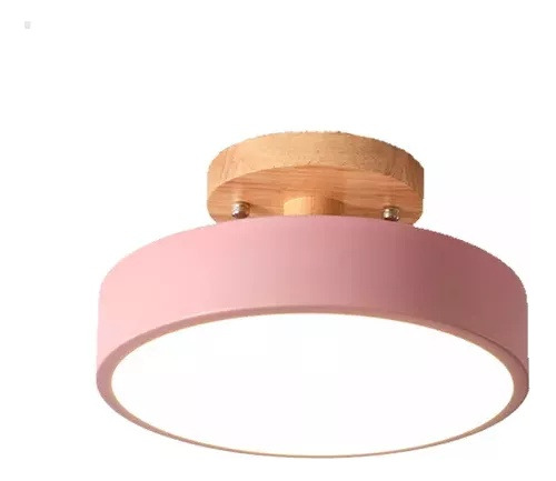 Lámpara Colgante Led Nórdica Moderna, 3 Colores De Madera