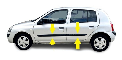 Baguetas De Puertas Renault Clio Ii 5p (4 Piezas) P/encastre