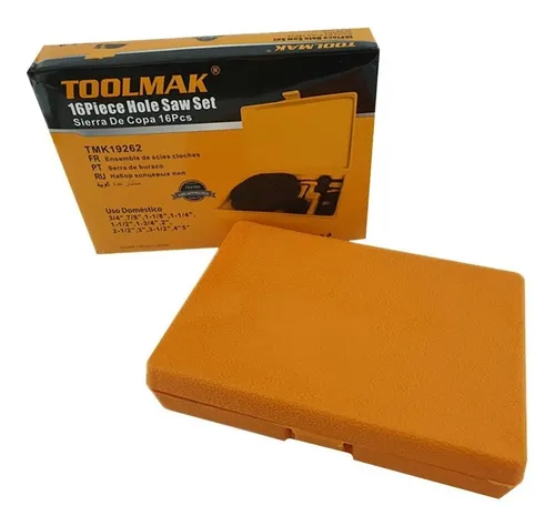 Juego Hoja Broca Sierra Copa Para Madera 16 Piezas Toolmak