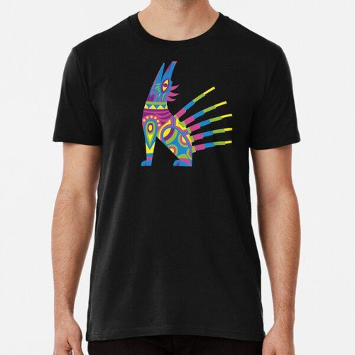 Remera Coyote Alebrije Mexicano Algodon Premium