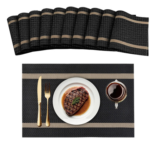 Set De 10 Manteles Individuales De Pvc Para Mesa De Comedor