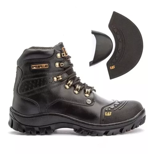 Bota Caterpillar Model 2190 Couro Legitimo Bico Pvc Palmilha