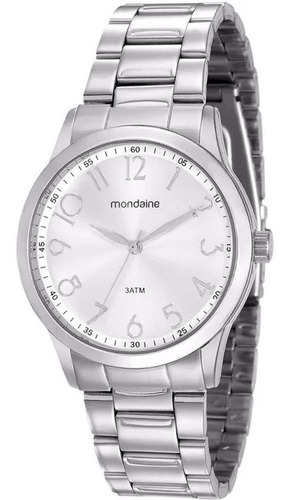 Relógio Feminino Prateado Mondaine 99240l0mvne2 3,7cm 30m